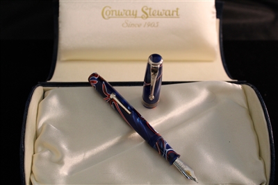 Conway Stewart "58" Red White & Blue Fountain Pen